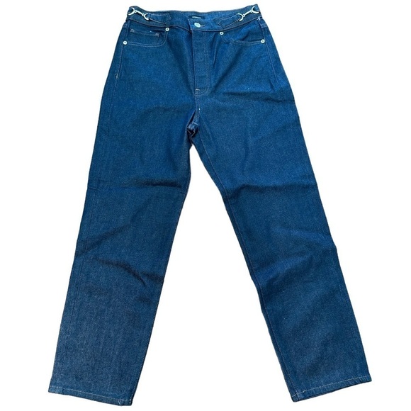 Express NWT Super High Rise Horse Bit Mom Jeans - Picture 2 of 8